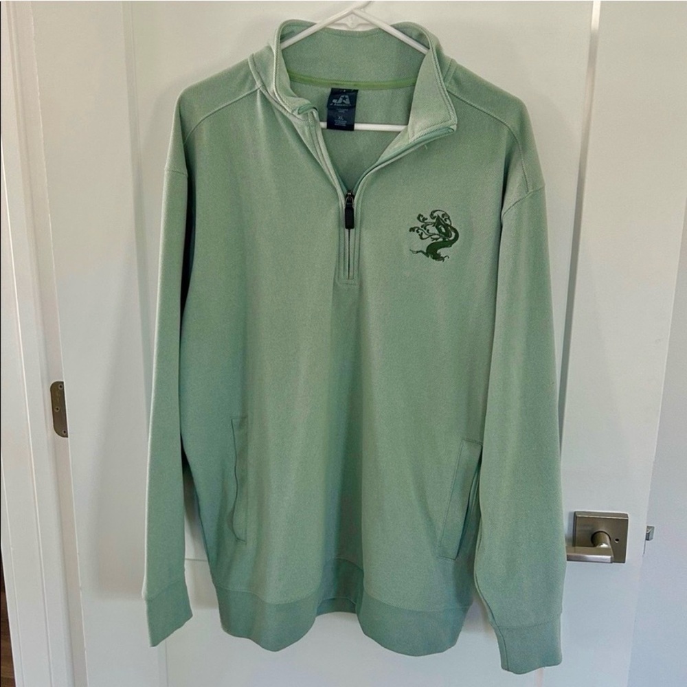 Tree House Brewing Men’s Sage Green Zip-Up Long Sleeve Shirt